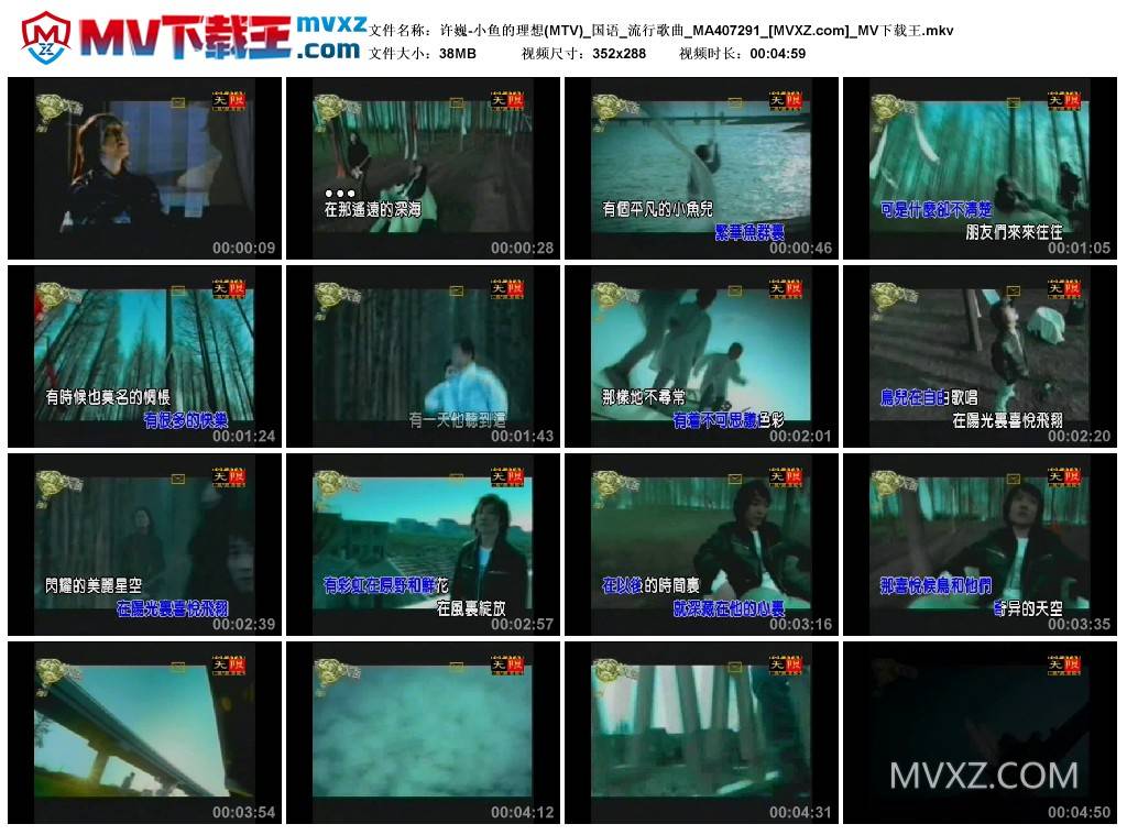 许巍-小鱼的理想(MTV)_国语_流行歌曲_MA407291